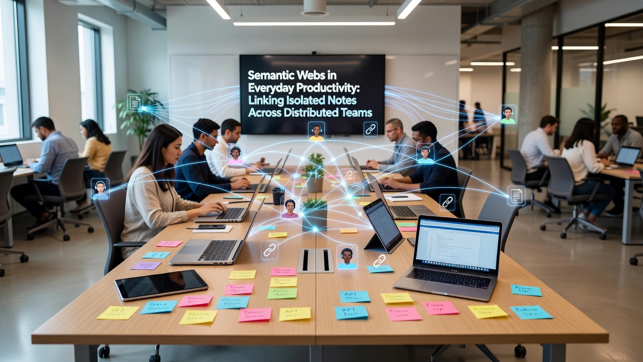 Semantic graph visualization connecting notes from multiple remote contributors